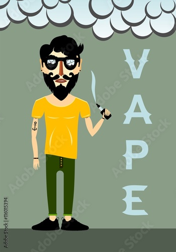 VAPE Vaping hipster