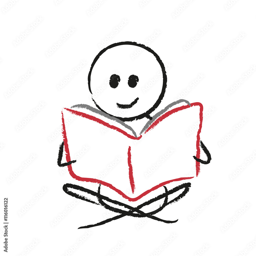 Person liest ein Buch Stock Vector Adobe Stock