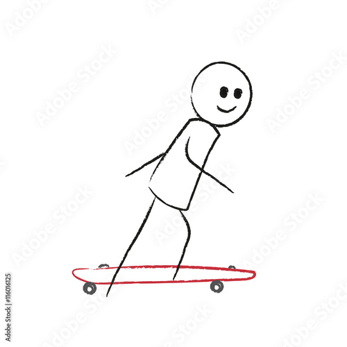 Person fährt Longboard