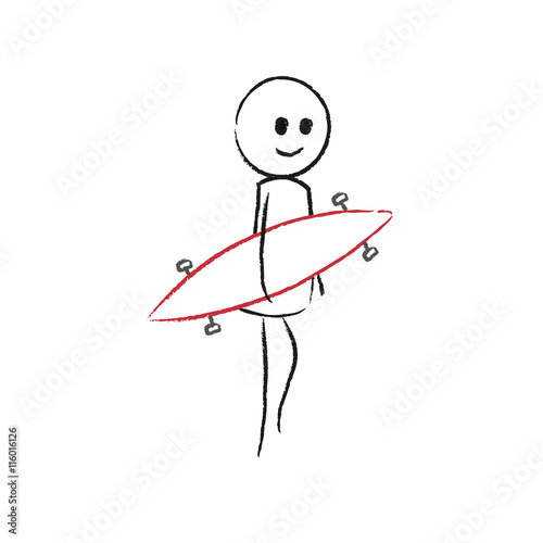 Person hält Longboard