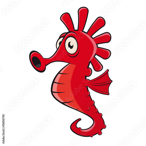 funny clipart of a seahorse