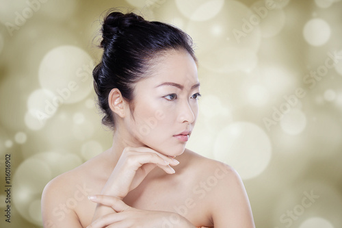 Chinese girl with fresh skin