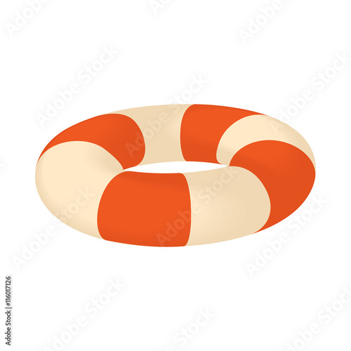 Lifeline icon in cartoon style isolated on white background. Salvation symbol