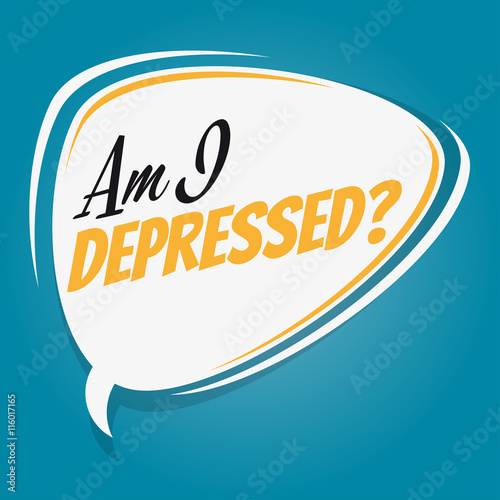 am i depressed retro speech balloon