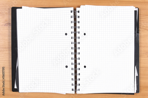 Blank pages notebook