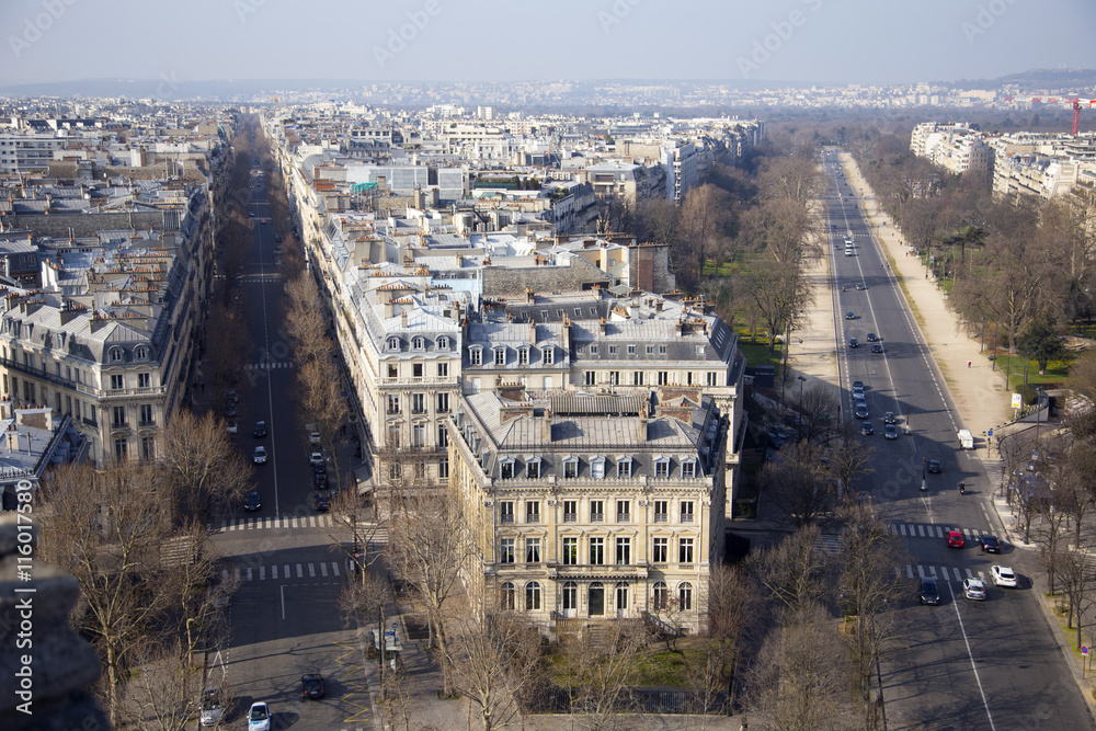 Paris, view from Arc de Triumph