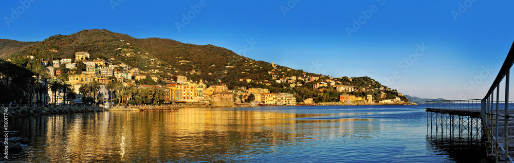 Panoramic view of Rapallo Resort on the Italian Riviera