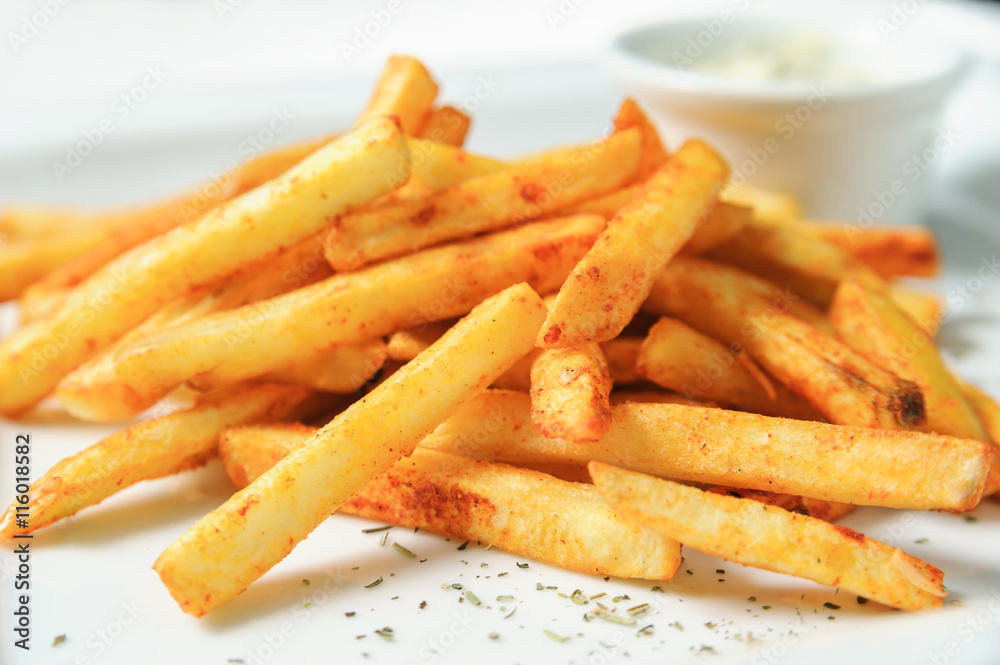 Fried potatoes on a plate Fried potatoes on a plate