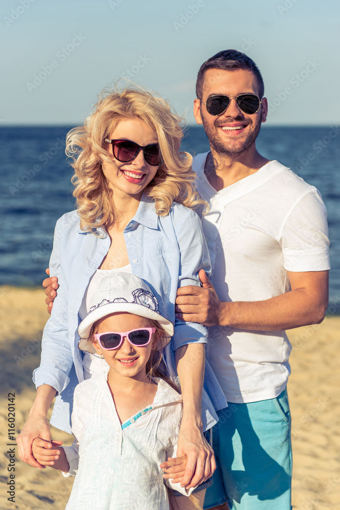 Family on the beach