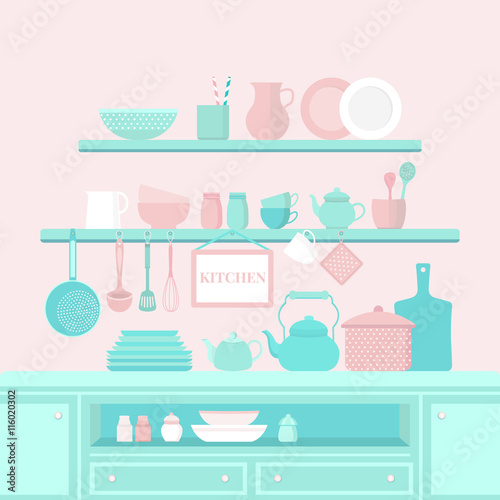 Set of kitchen utensils