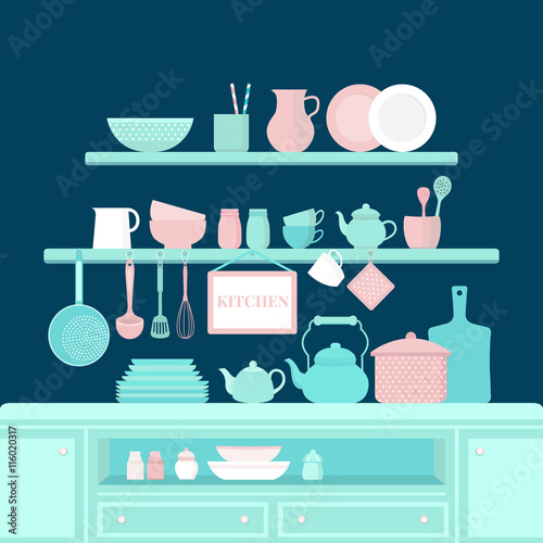 Set of kitchen utensils