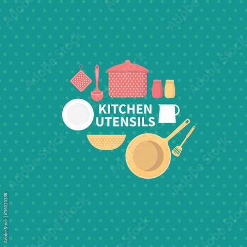 Set of kitchen utensils