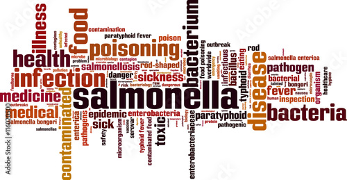 Salmonella word cloud concept. Vector illustration
