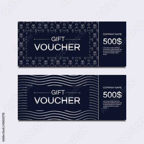 Voucher cards vector