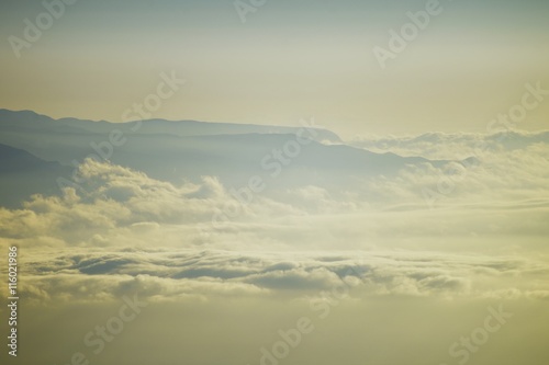 clouds and mountains photo