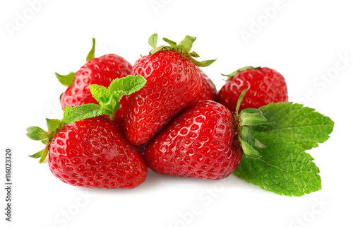 Strawberries, isolated on white