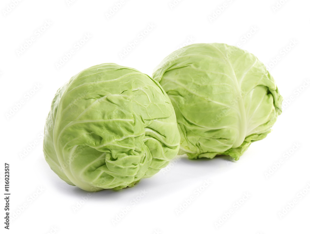 Two cabbage, isolated on white Two cabbage, isolated on white