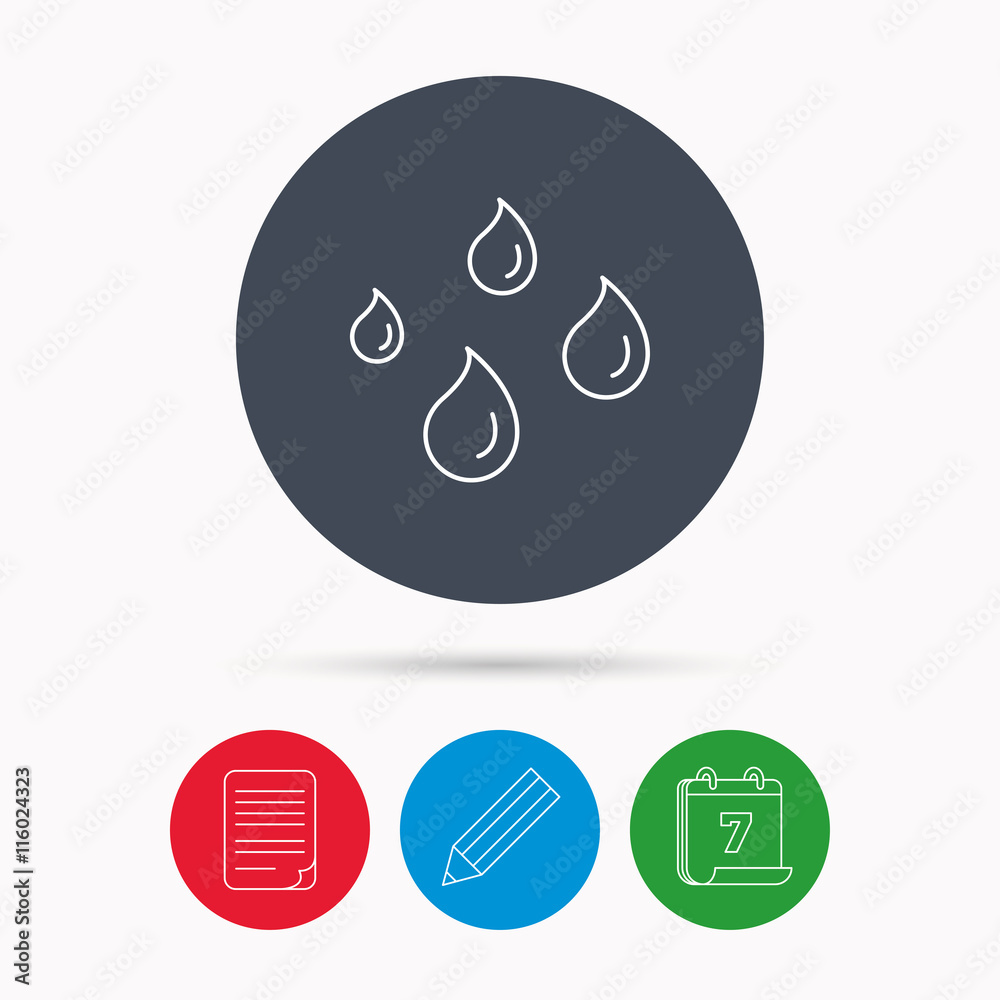 Water drops icon. Rain or washing sign. Water drops icon. Rain or washing sign.
