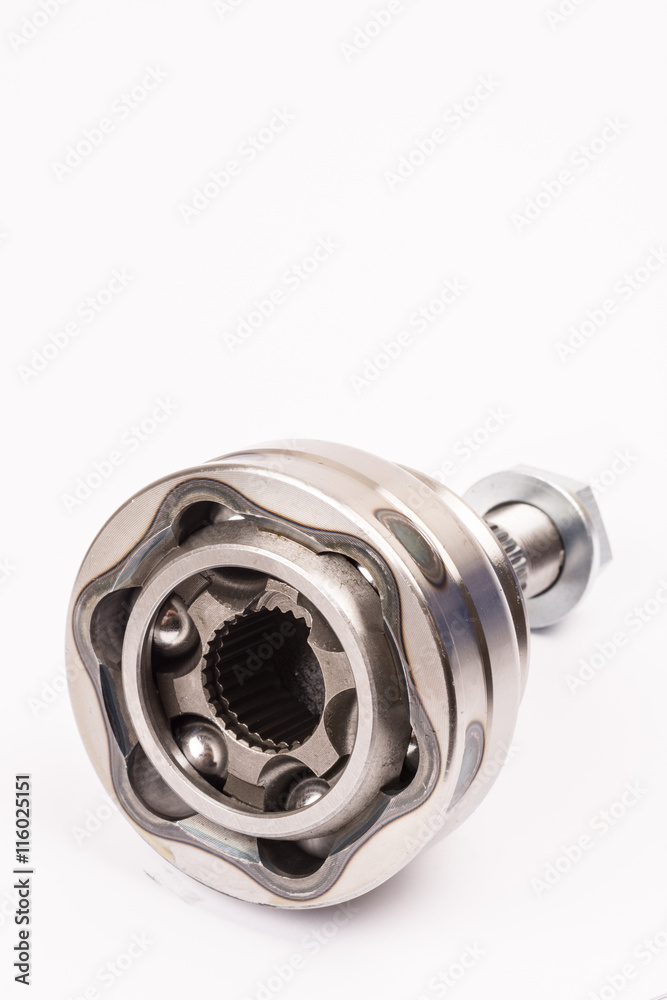 Isolated CV joint over white background Isolated CV joint over white background