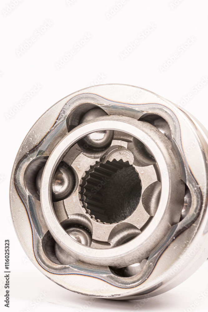 Naklejka premium Brand new CV joint isolated over white background
