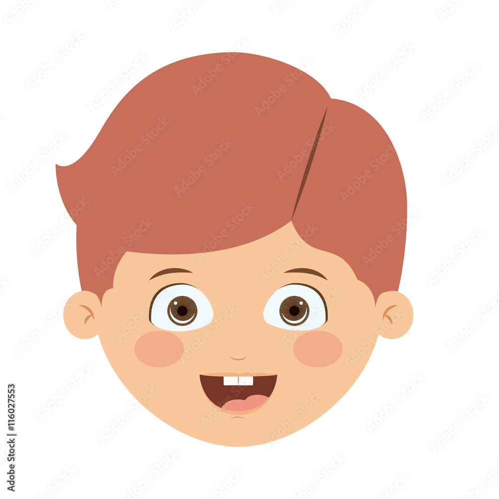 Front head boy isolated icon design, vector illustration graphic Front head boy isolated icon design, vector illustration graphic