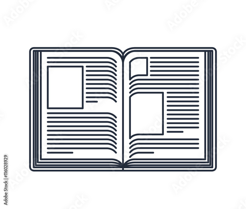 text book open isolated icon design, vector illustration graphic 