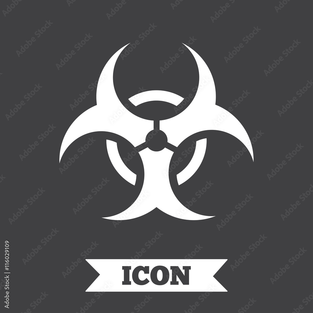 Biohazard sign icon. Danger symbol. Biohazard sign icon. Danger symbol.