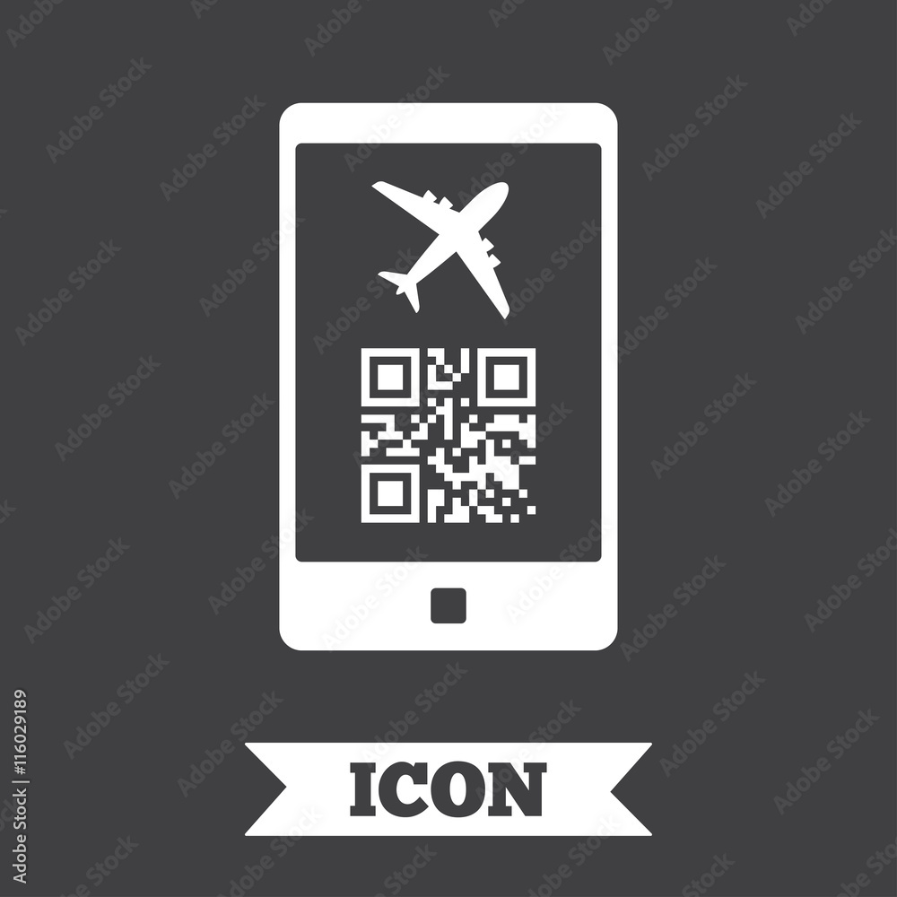Boarding pass flight sign icon. Airport ticket. Boarding pass flight sign icon. Airport ticket.
