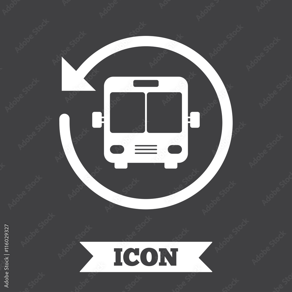 Bus shuttle icon. Public transport stop symbol. Bus shuttle icon. Public transport stop symbol.