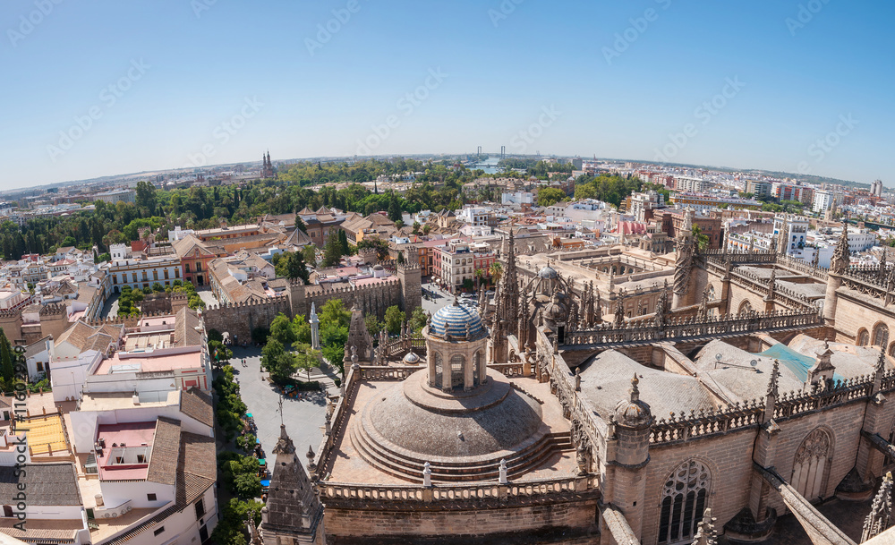 Fototapeta premium Panoramic view of Seville in Spain