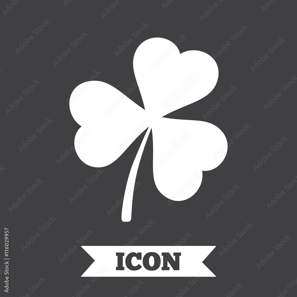 Clover with three leaves sign. St.Patrick symbol. Clover with three leaves sign. St.Patrick symbol.