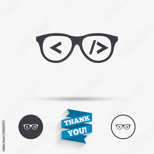 Coder sign icon. Programmer symbol.