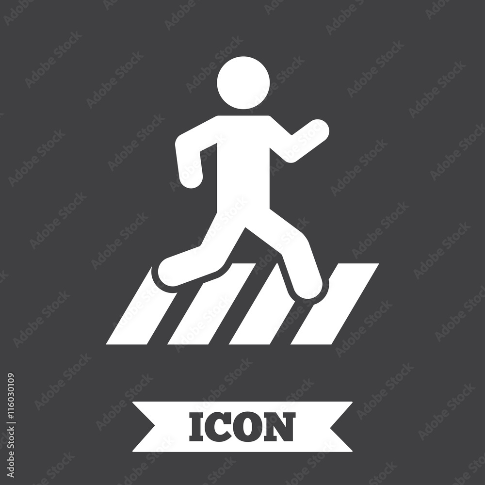 Crosswalk icon. Crossing street sign. Crosswalk icon. Crossing street sign.