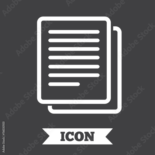 Copy file sign icon. Duplicate document symbol. © blankstock