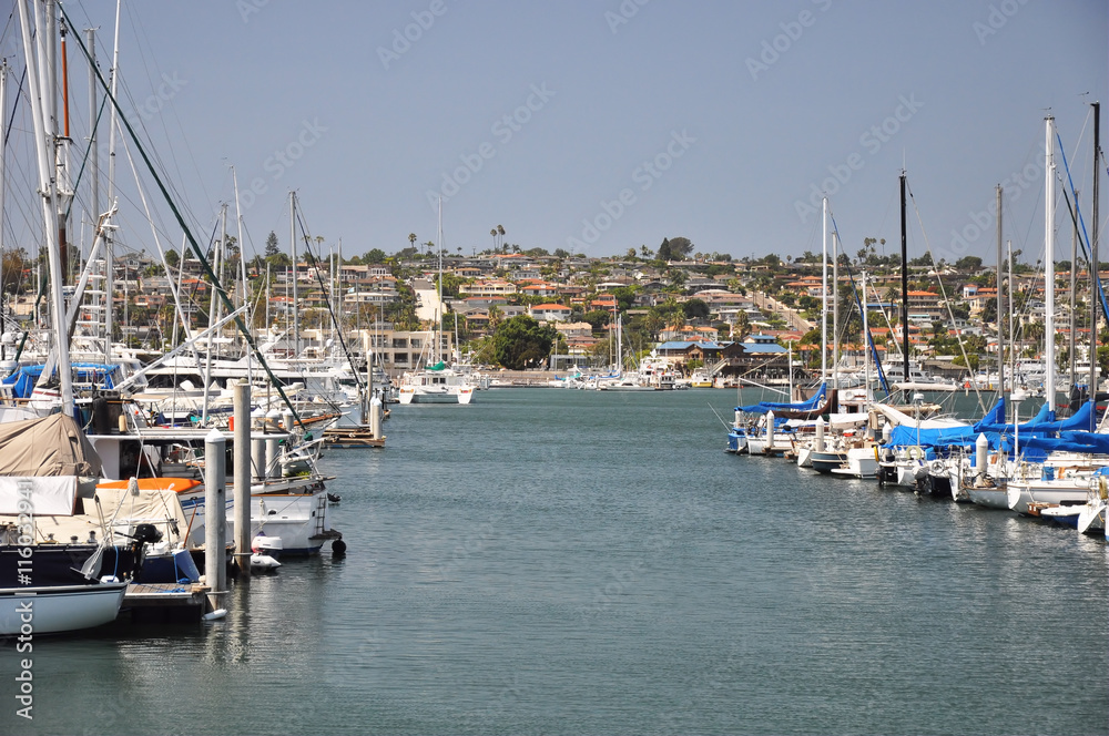 View of a Point Loma residential hillside in San Diego, California. View of a Point Loma residential hillside in San Diego, California.