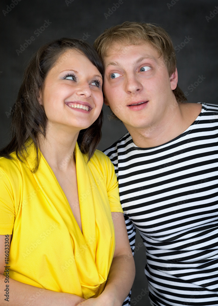 Amusing young couple Amusing young couple