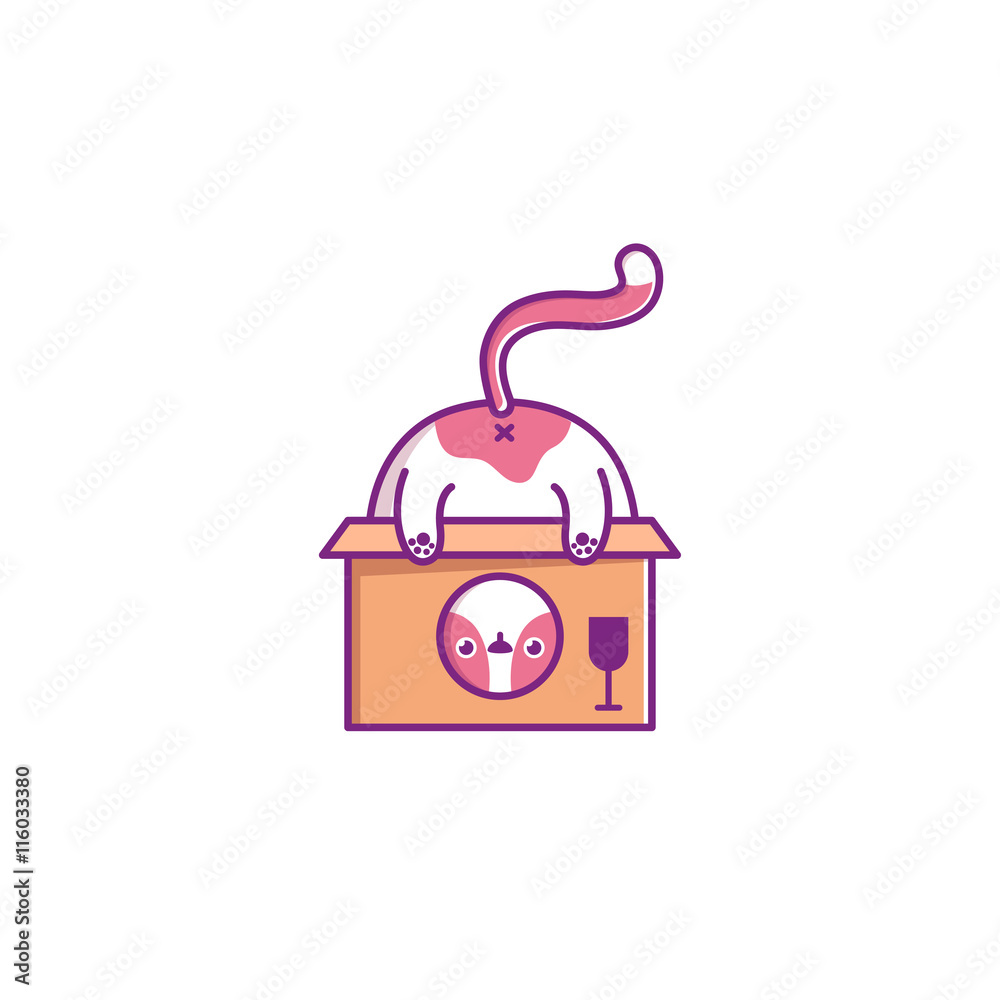 Illustration funny cat Illustration funny cat