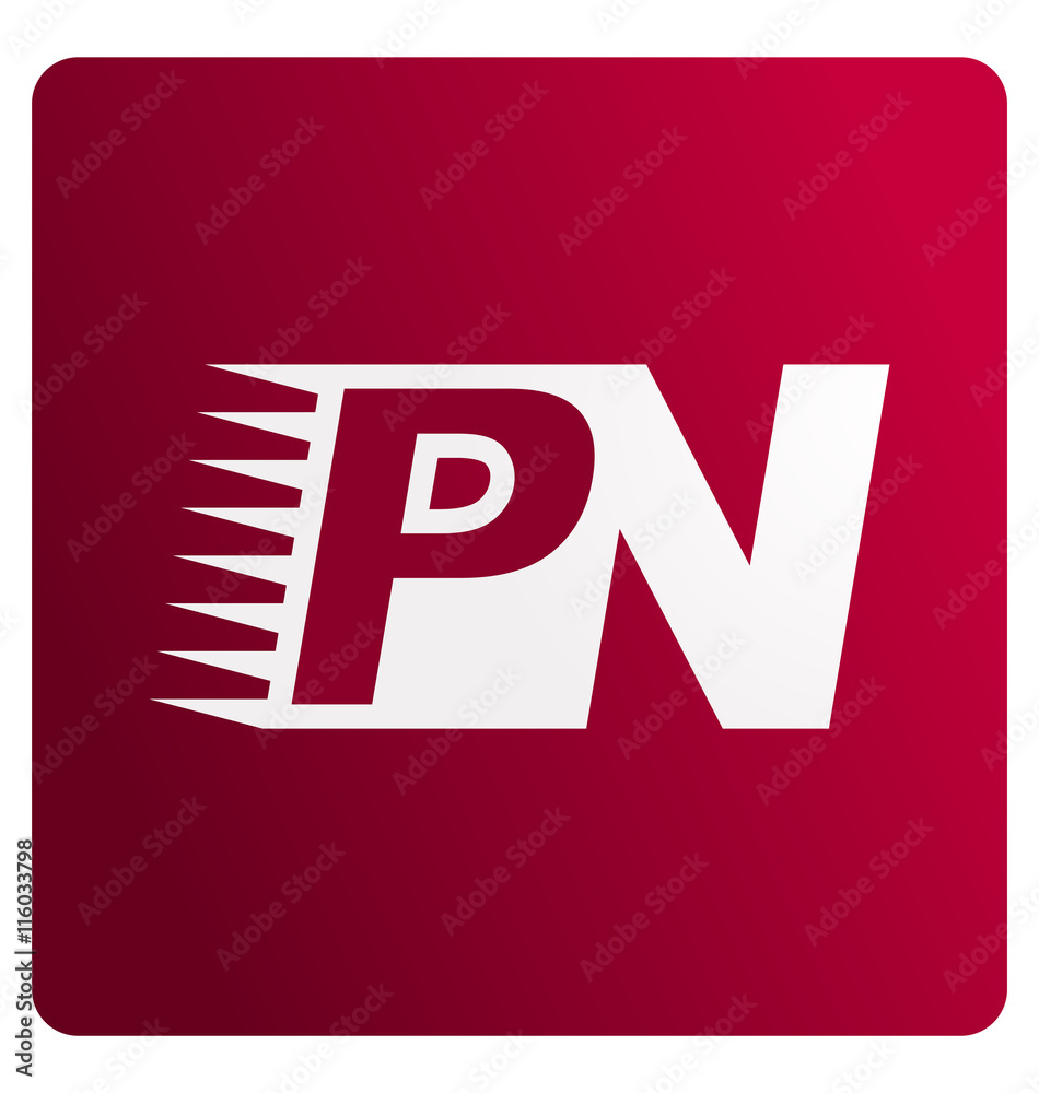 PN Two letter composition for initial, logo or signature PN Two letter composition for initial, logo or signature