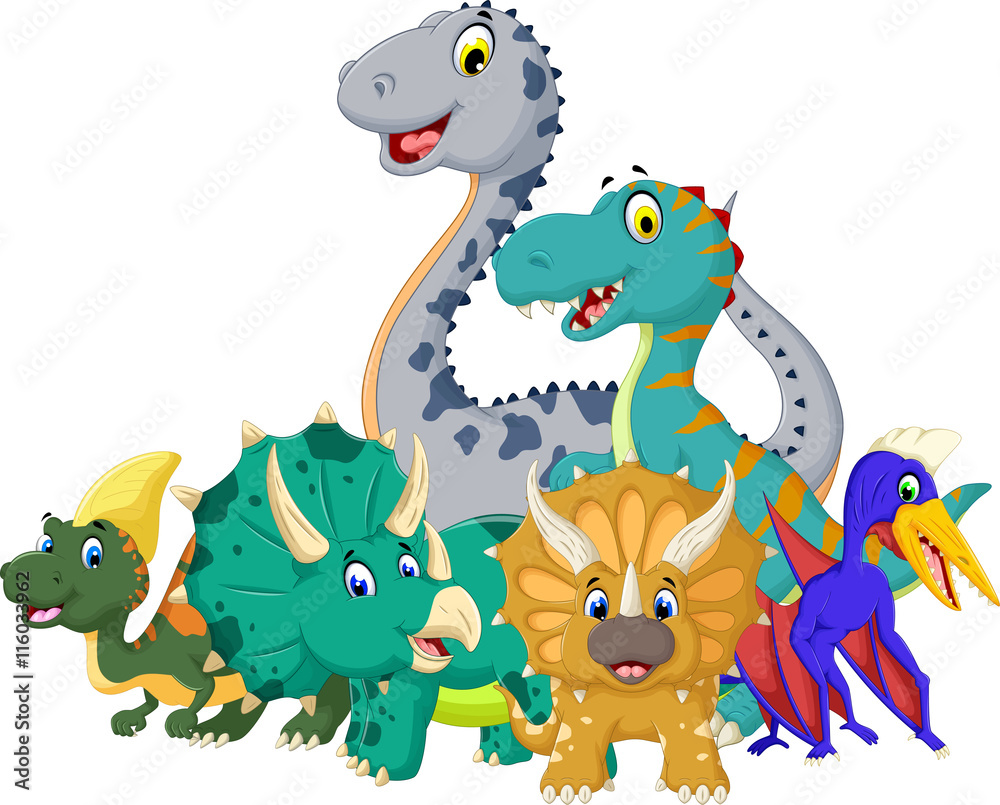 Naklejka premium funny jurassic animal cartoon for you design