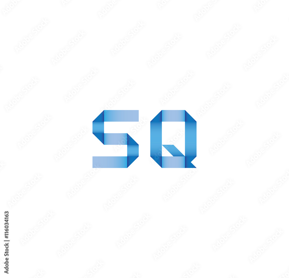 sq initial simple modern blue 