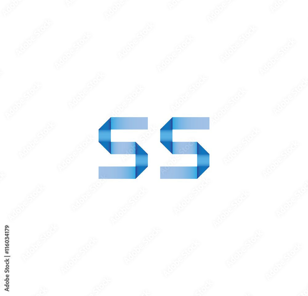 ss initial simple modern blue ss initial simple modern blue