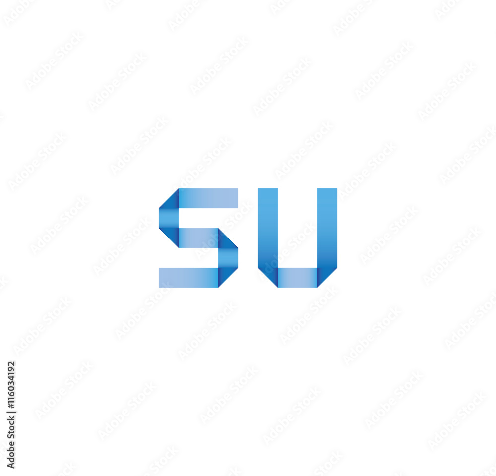 su initial simple modern blue su initial simple modern blue