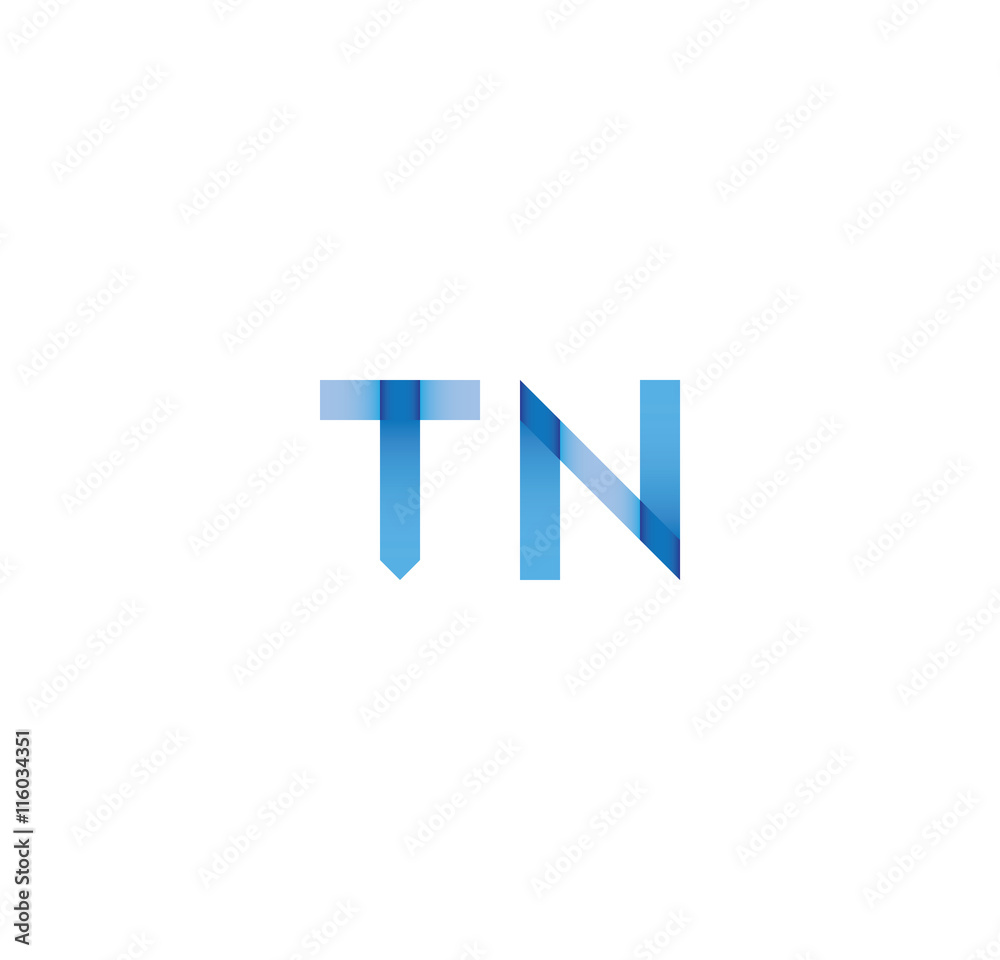tn initial simple modern blue tn initial simple modern blue