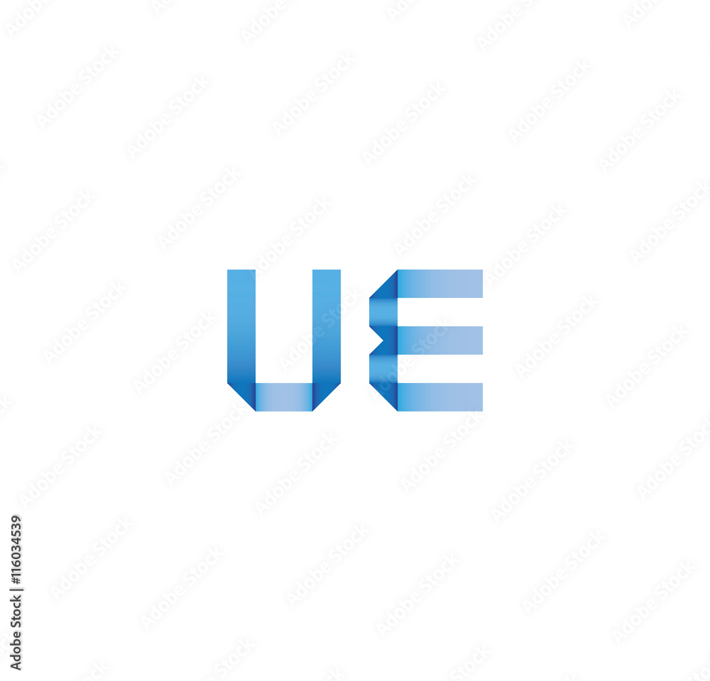 ue initial simple modern blue ue initial simple modern blue