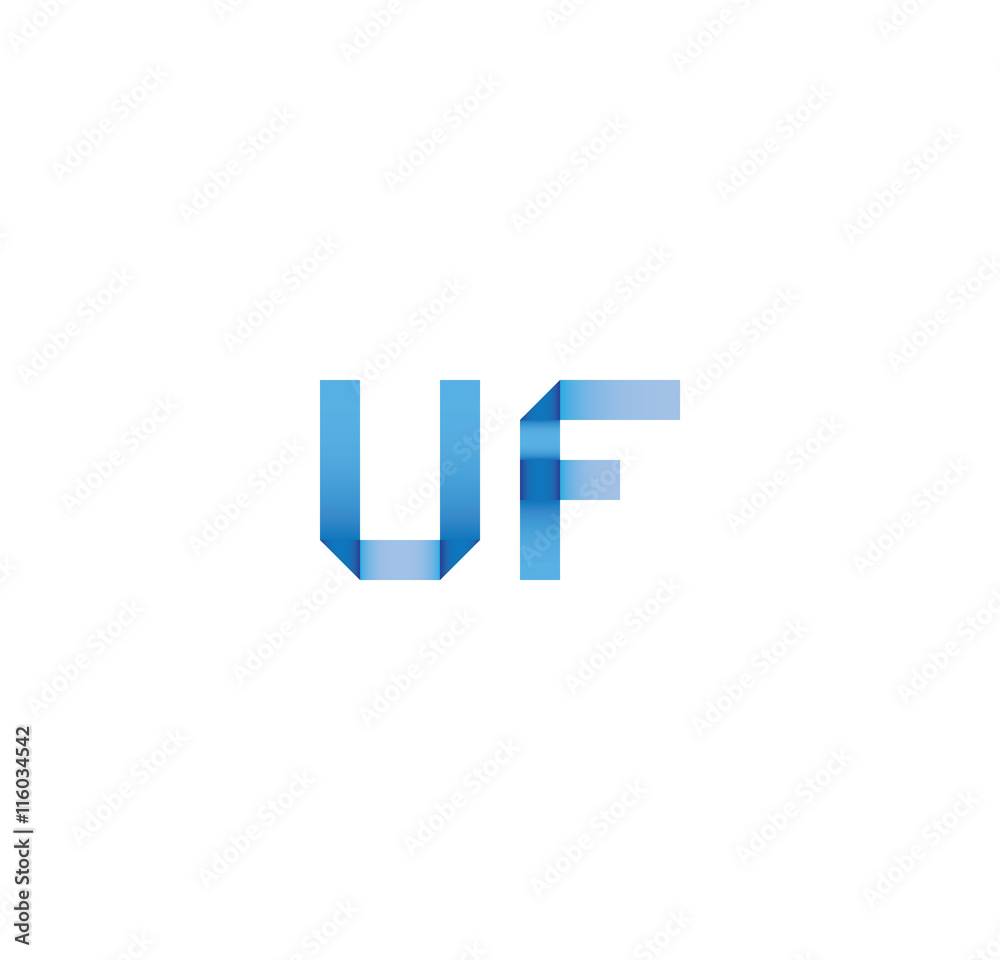 uf initial simple modern blue 