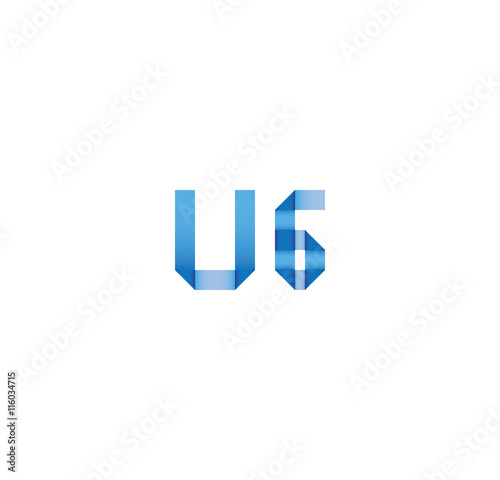 Free Download u6 initial simple modern blue  - GFXLoad