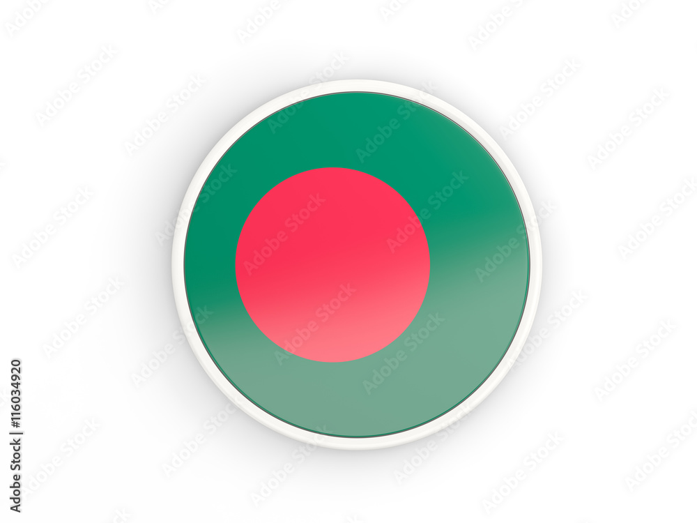 Flag of bangladesh. Round icon with frame Flag of bangladesh. Round icon with frame