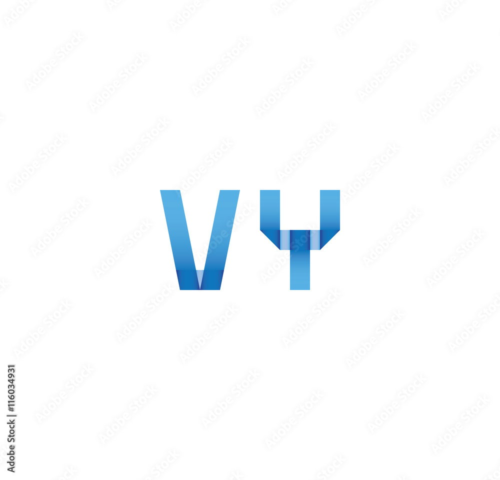 vy initial simple modern blue 