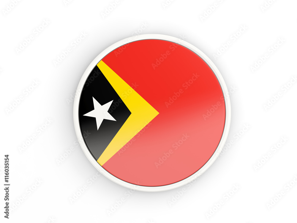 Flag of guinea. Round icon with frame Flag of guinea. Round icon with frame