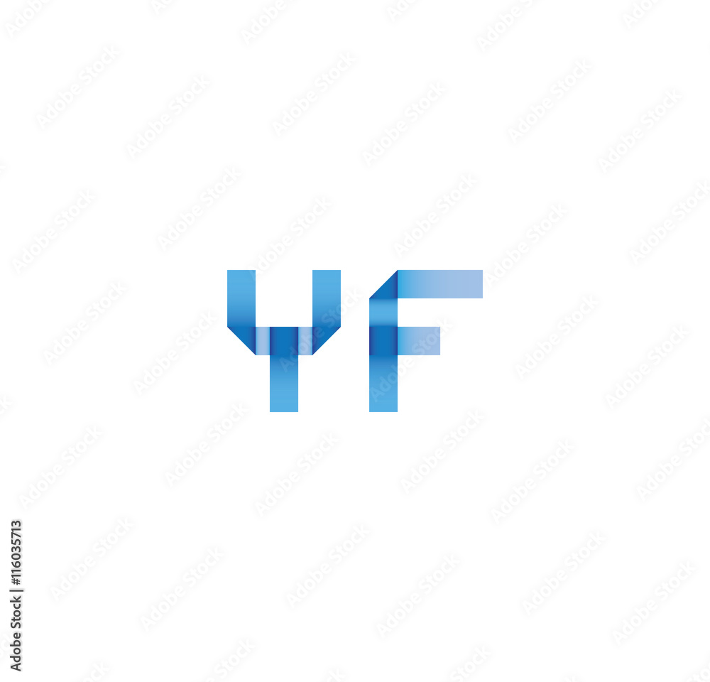 yf initial simple modern blue yf initial simple modern blue